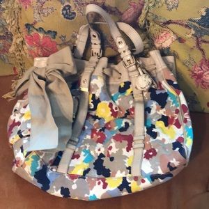 Juicy Couture LARGE Print Canvas Tote Satchel